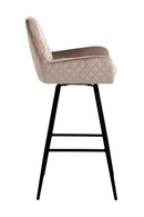 Khaki Velvet Rotatable Bar Stool | Richmond Interiors Linsey | Richmond Interiors