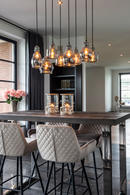 Khaki Velvet Rotatable Bar Stool | Richmond Interiors Linsey | Richmond Interiors