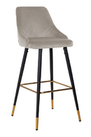 Velvet Gold Accent Bar Stool | Richmond Interiors Imani | Oroatrade.com