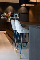 Velvet Gold Accent Bar Stool | Richmond Interiors Imani | Oroatrade.com