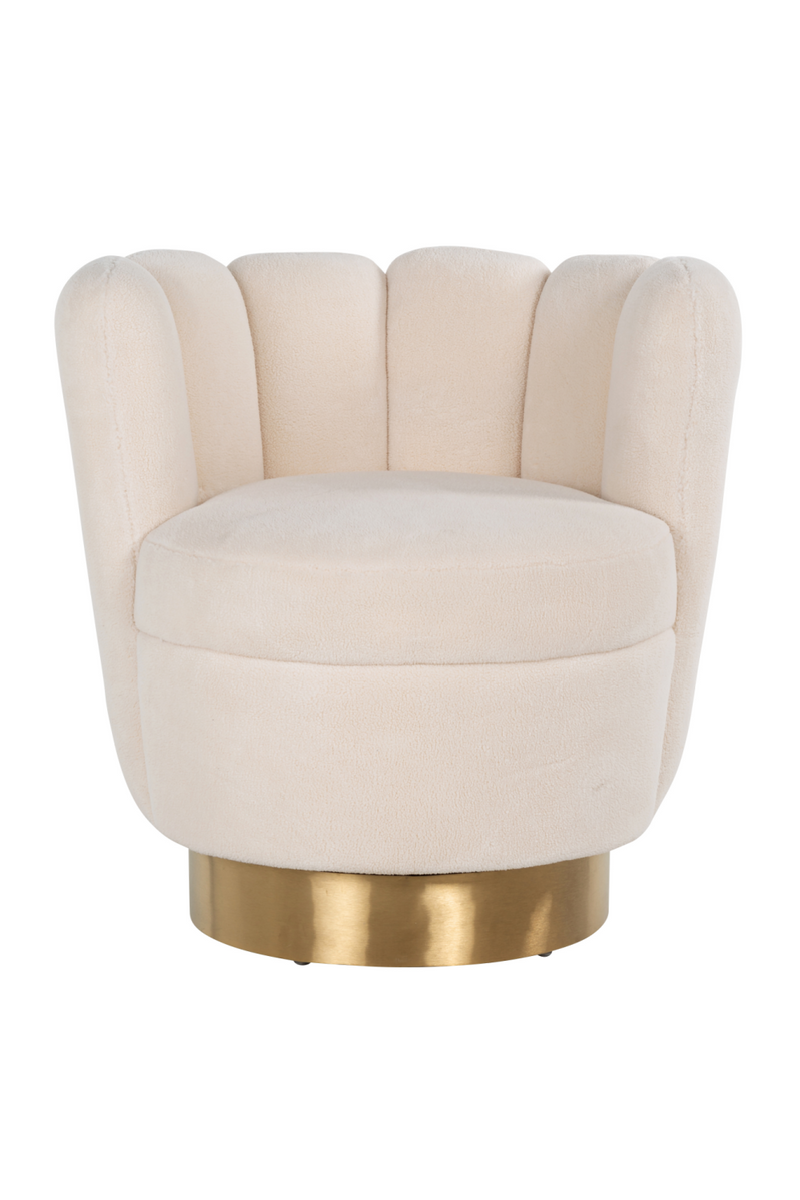 Round White Easy Chair | OROA Mayfair | Oroatrade.com