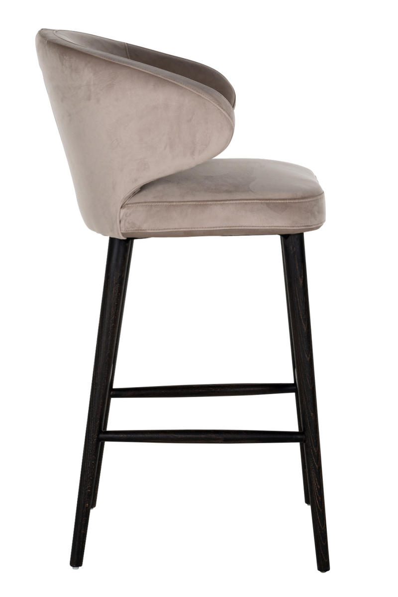 Modern Velvet Bar Stool | OROA Indigo | Oroatrade.com