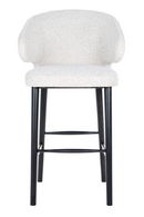 White Bouclé Bar Stool | Richmond Interiors Indigo | Oroatrade.com