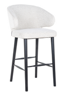 White Bouclé Bar Stool | Richmond Interiors Indigo | Oroatrade.com