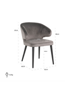 Velvet Upholstered Dining Chair | Richmond Interiors Indigo | Oroatrade.com
