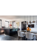 White Bouclé Modern Dining Chair | Richmond Interiors Indigo | Oroatrade.com