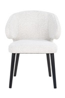 White Bouclé Modern Dining Chair | Richmond Interiors Indigo | Oroatrade.com