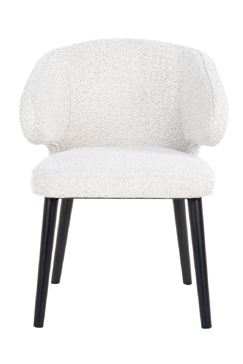 White Bouclé Modern Dining Chair | OROA Indigo | OROA