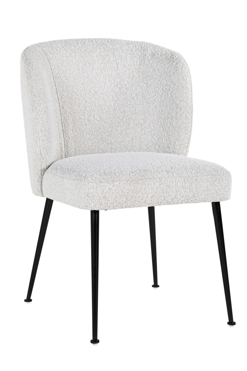 Black Leg White Bouclé Chair | OROA Fallon | OROATRADE.com