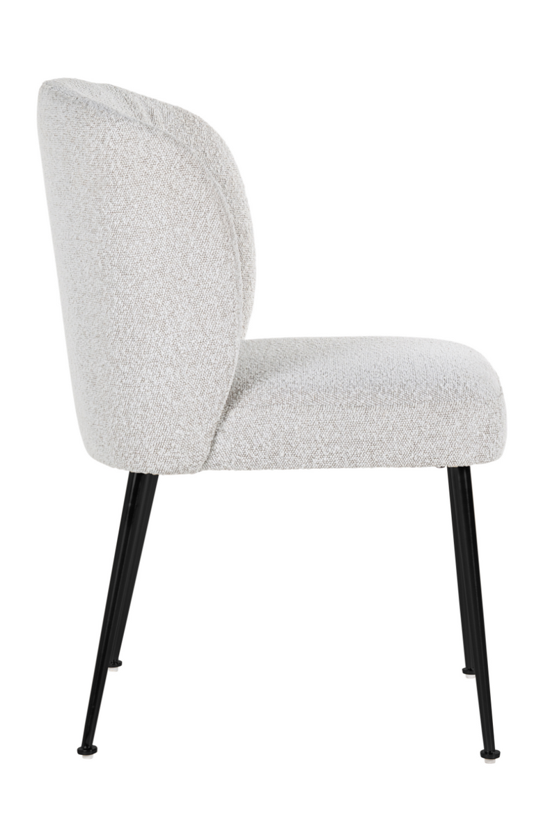 Black Leg White Bouclé Chair | OROA Fallon | OROATRADE.com