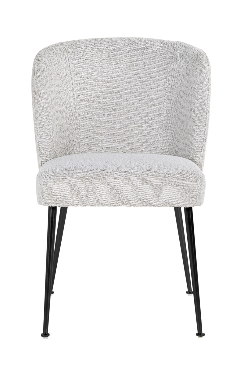 Black Leg White Bouclé Chair | OROA Fallon | OROATRADE.com