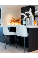 White Bouclé Counter Stool | Richmond Interiors Pulitzer | Richmond Interiors