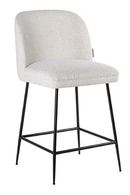 White Bouclé Counter Stool | Richmond Interiors Pulitzer |  Oroatrade.com