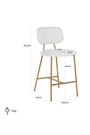 Brushed Metal Counter Stool | Richmond Interiors Xenia | Oroatrade.com