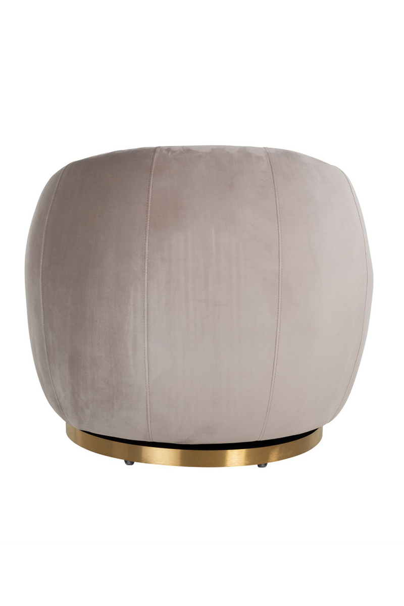 Round Velvet Swivel Easy Chair | OROA Jago | Oroatrade.com