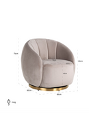 Round Swivel Easy Chair | Richmond Interiors Jago | Oroatrade.com