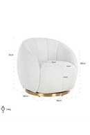 Round Swivel Easy Chair | Richmond Interiors Jago | Oroatrade.com