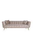 Khaki Velvet Channel Stitched Sofa | Richmond Interiors Huxley | Oroatrade.com