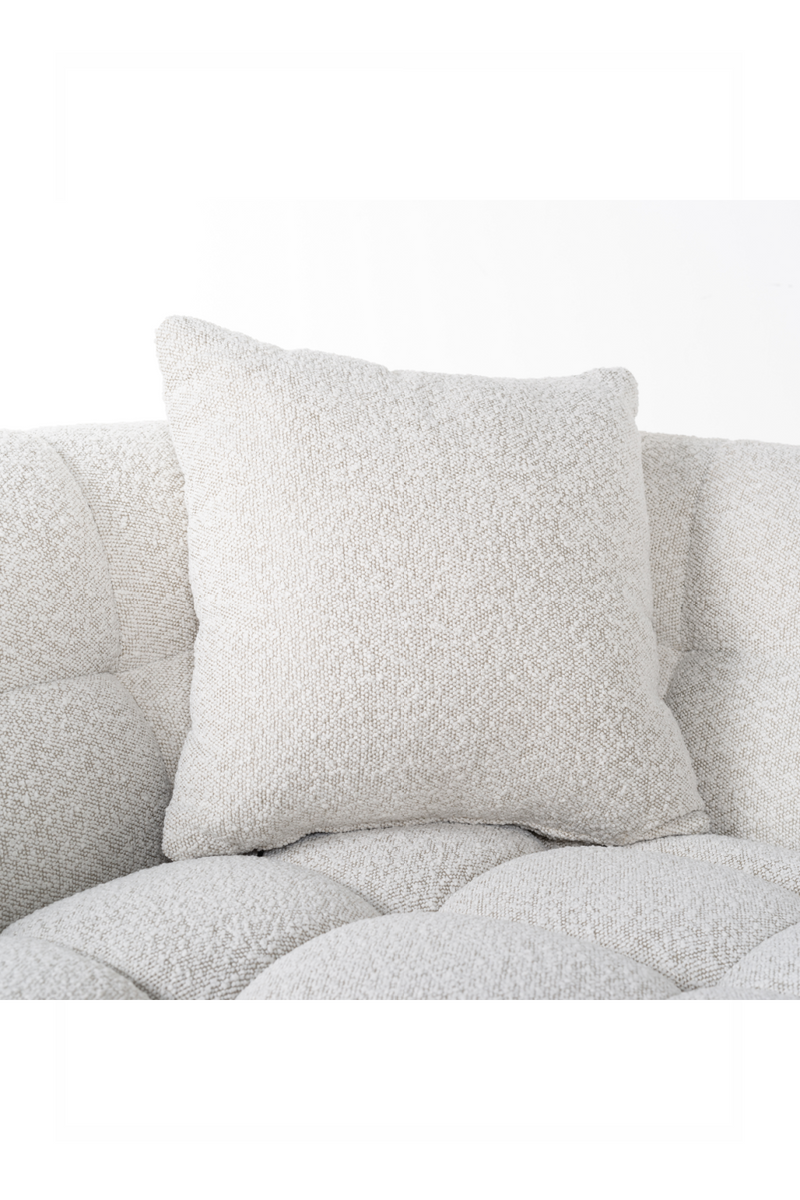 White Bouclé Channel Stitched Sofa | OROA Huxley | OROATRADE.com