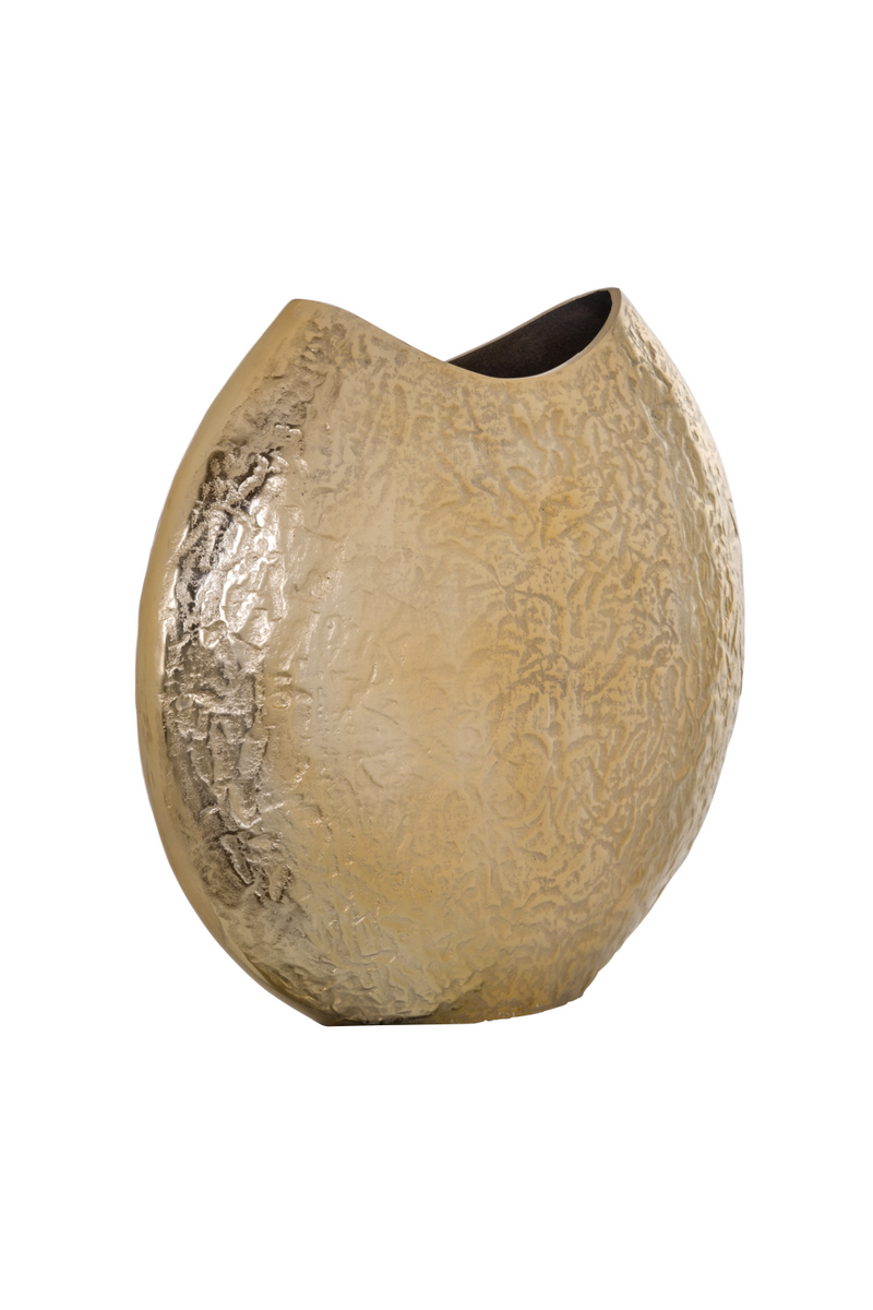 Textured Gold Aluminum Vase | OROA Juun | OROATRADE.com