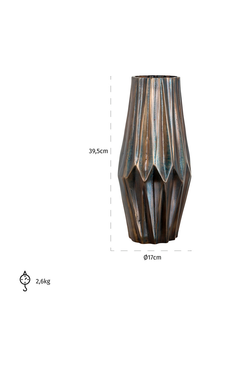 Geometrical Aluminum Vase L | OROA Celina | OROA