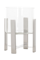 Silver Steel Bars Glass Lantern | Richmond Interiors Tiko | Oroatrade.com