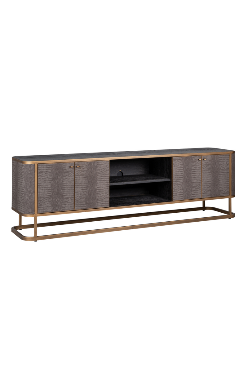 Brass Framed Wooden TV-Unit | OROA Classio | OROATRADE.com