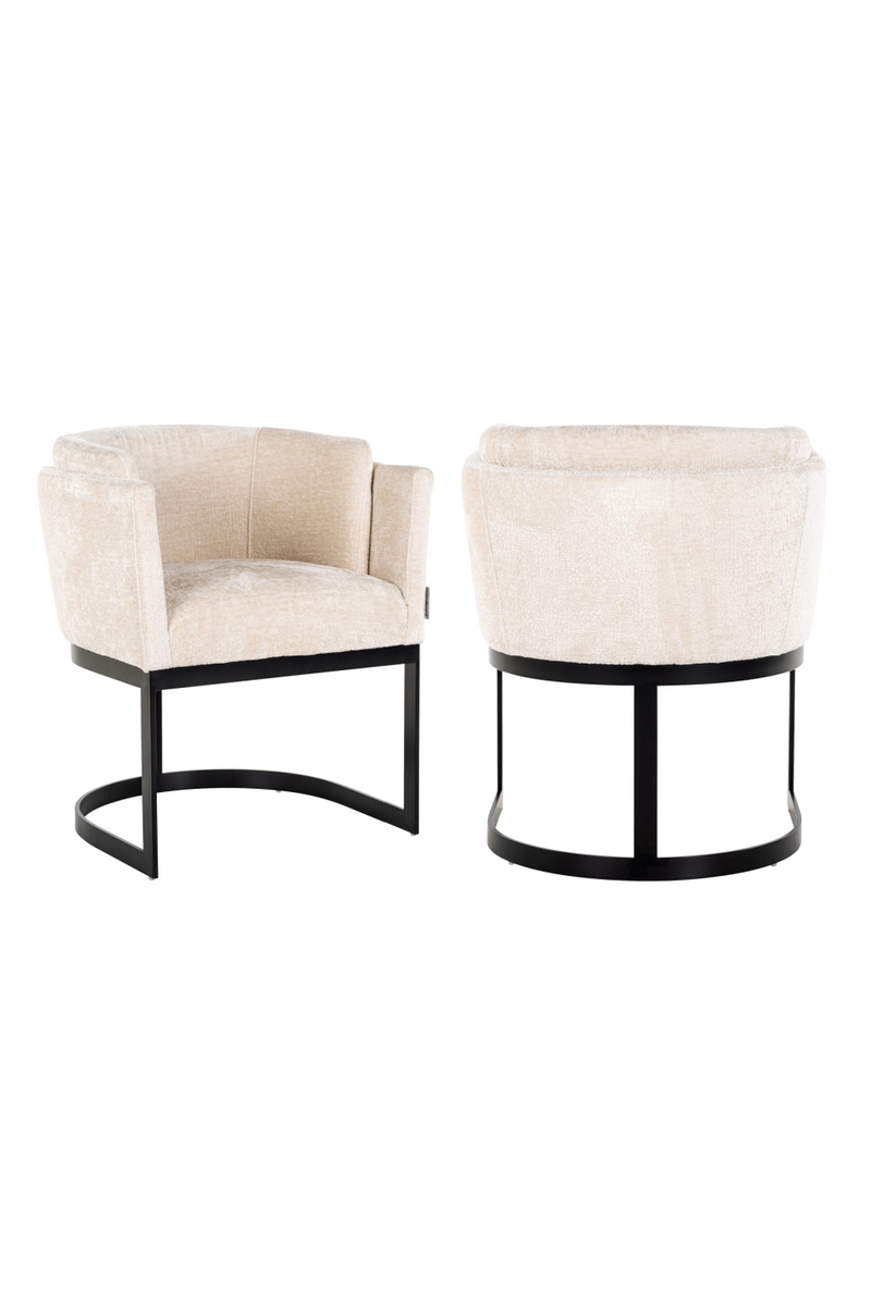 White Chenille Modern Chair | OROA Emerson | OROATRADE.com