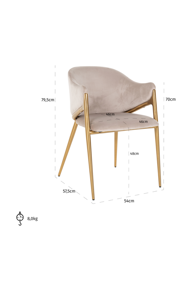 Modern Velvet Dining Chair | OROA Gwen | Oroatrade.com