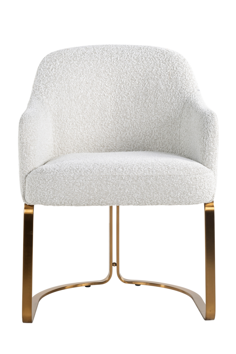 White Bouclé Modern Dining Chair | OROA Hadley| Oroatrade.com