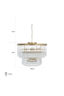 Cascading Crystal Hanging Lamp | Richmond Interiors Romy | Oroatrade