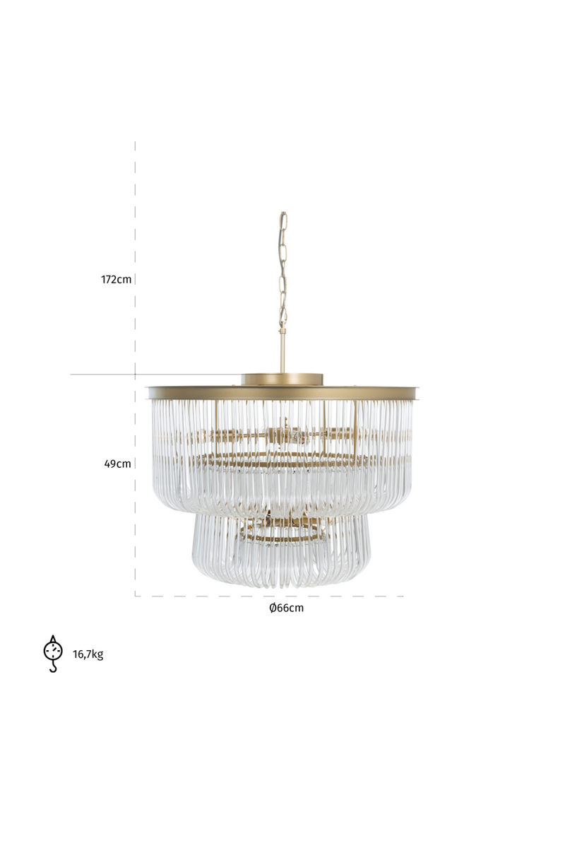 Cascading Crystal Hanging Lamp | OROA Romy | Oroatrade