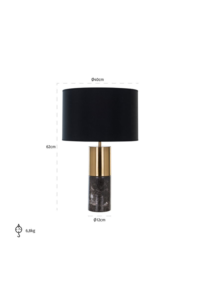 Black Shade Table Lamp | OROA Nyo | OROATRADE.com