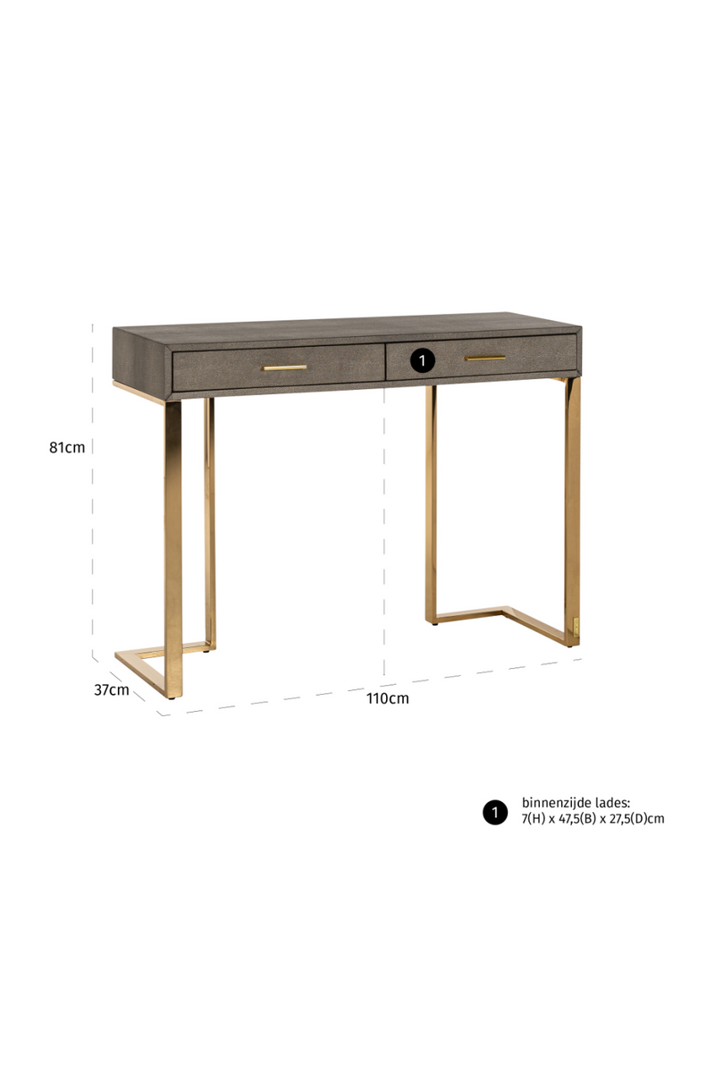Gold Base 2-Drawer Console Table | OROA Marie-Lou | OROATRADE.com