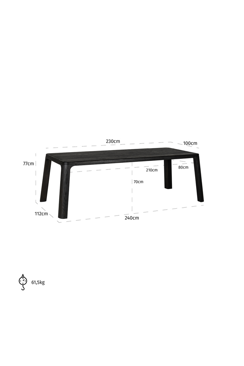 Rectangular Wood Dining Table | OROA Baccarat | Oroatrade.com