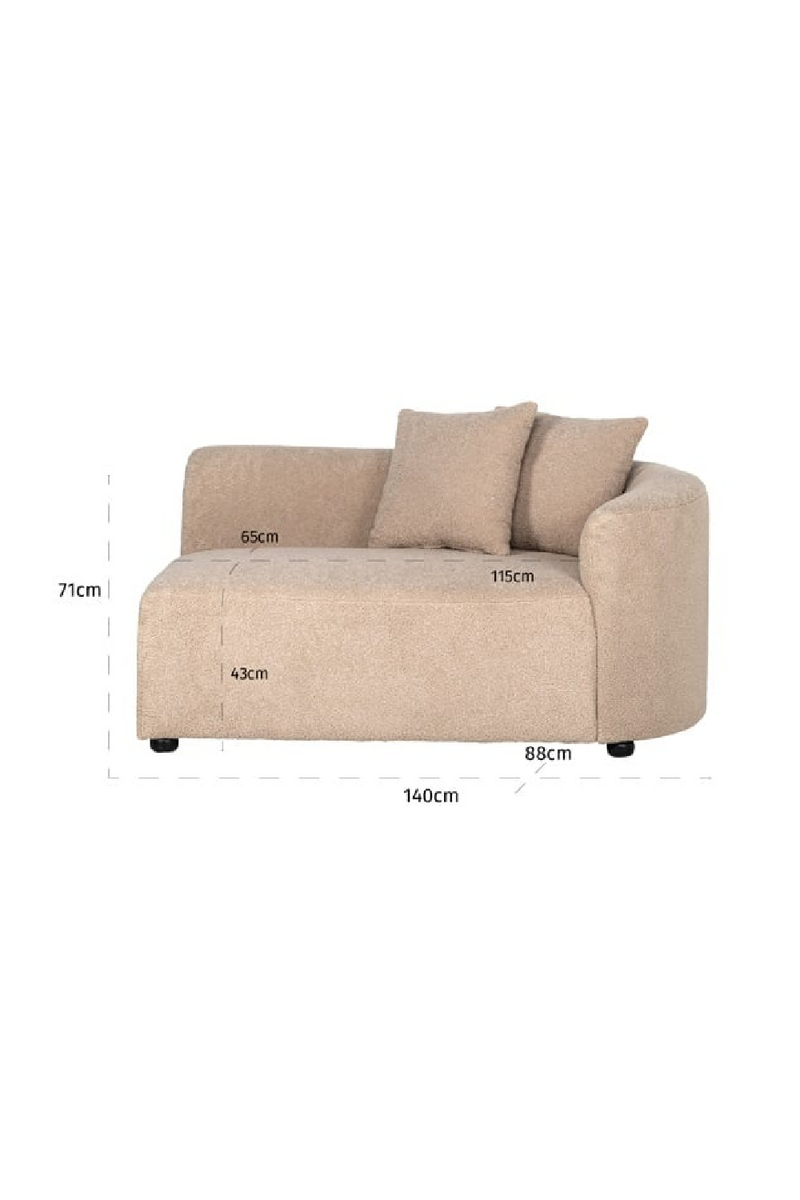 Brown Curve Upholstered Sofa | OROA Grayson | Oroatrade.com