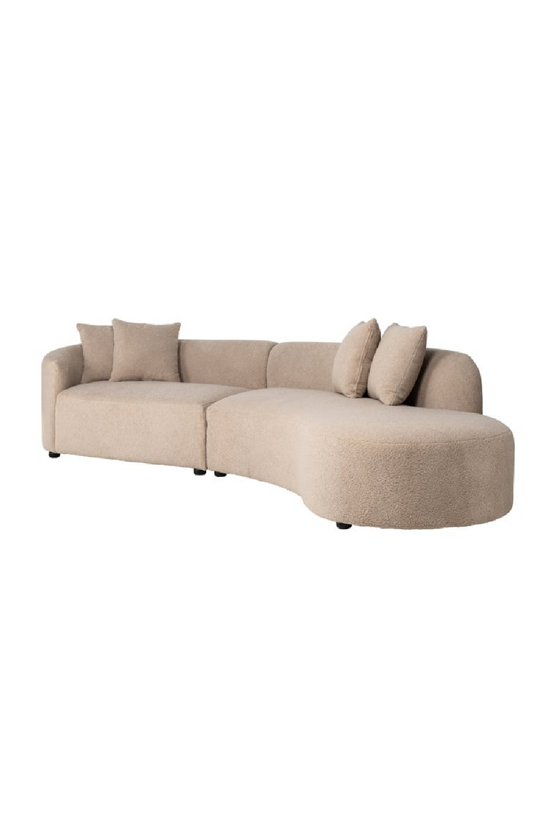 Brown Curve Upholstered Sofa | OROA Grayson | Oroatrade.com