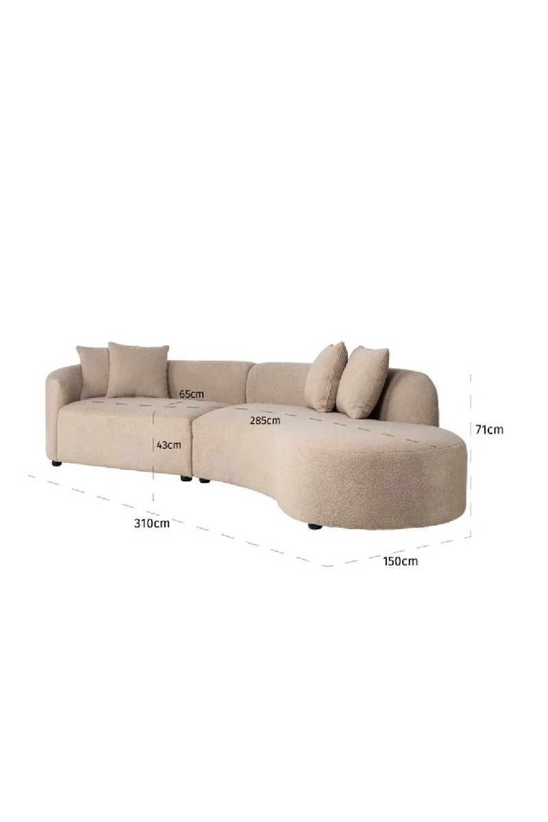 Brown Curve Upholstered Sofa | OROA Grayson | Oroatrade.com