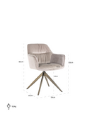 Upholstered Quadropod Swivel Chair | Richmond Interiors Aline | Oroatrade.com
