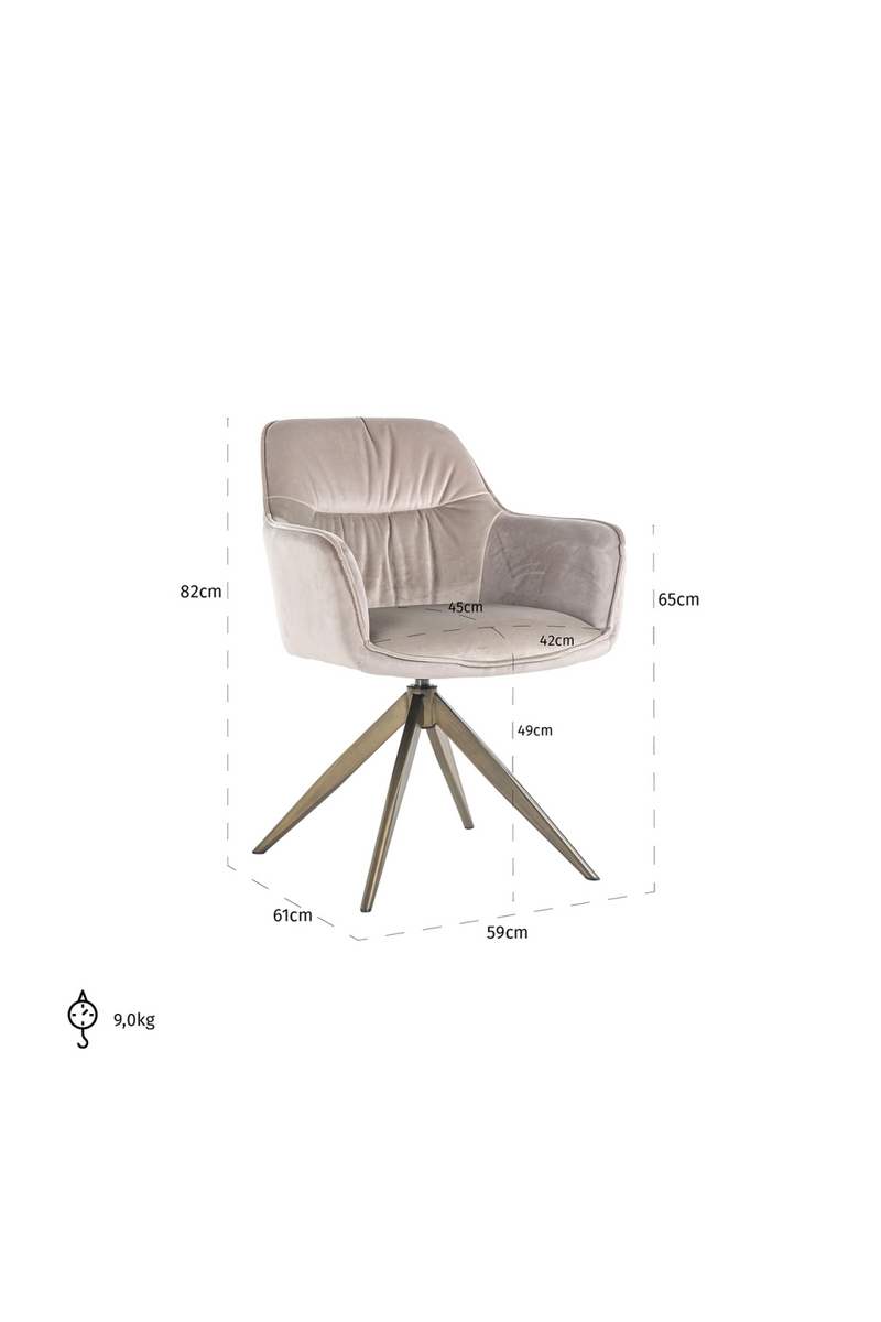 Upholstered Quadropod Swivel Chair | OROA Aline | Oroatrade.com