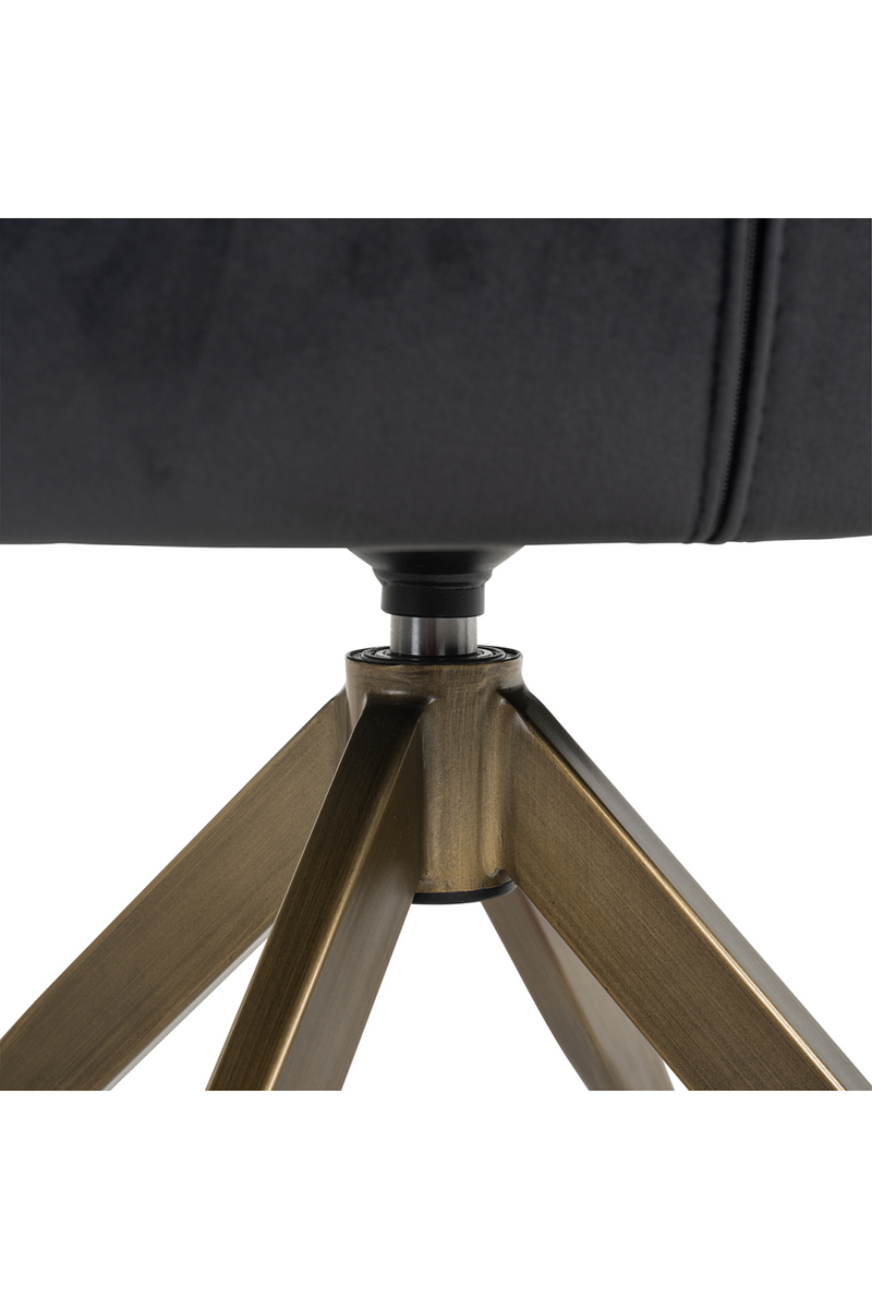 Velvet Quadruped Swivel Chair | OROA Aline | Oroatrade