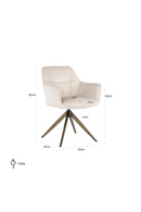 Upholstered Quadropod Swivel Chair | Richmond Interiors Aline | Oroatrade.com