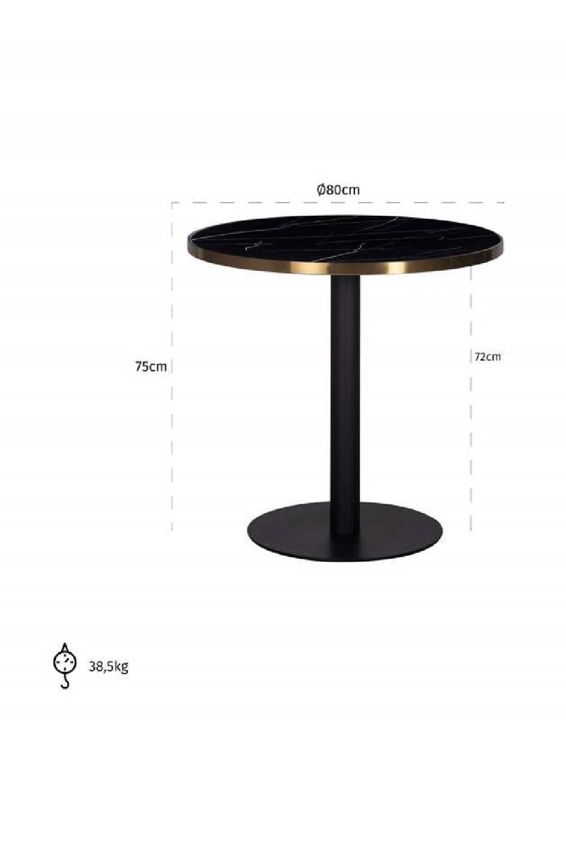 Marble Pedestal Dining Table | OROA Zenza | Oroatrade.com