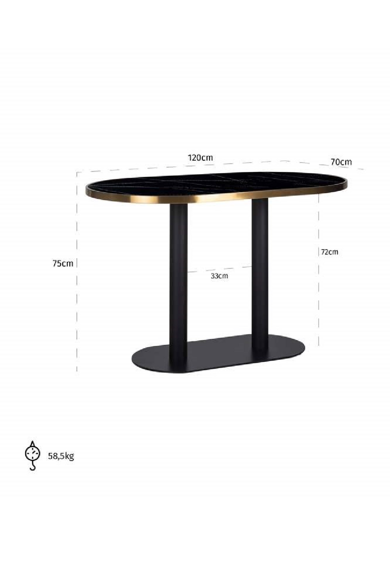 Oval Marble Dining Table | OROA Zenza | Oroatrade.com