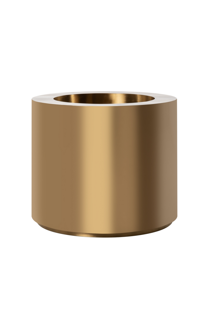 Cylindrical Gold Flower Pot | OROA Donna | Oroatrade