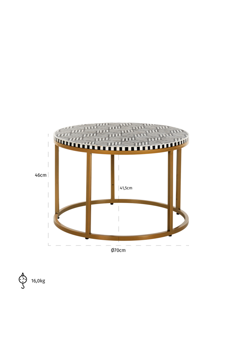 Round Patterned Coffee Table | OROA Bliss | Oroatrade.com