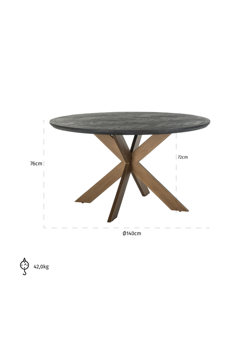 Brass Round Dining Table | OROA Blackbone | Oroatrade.com