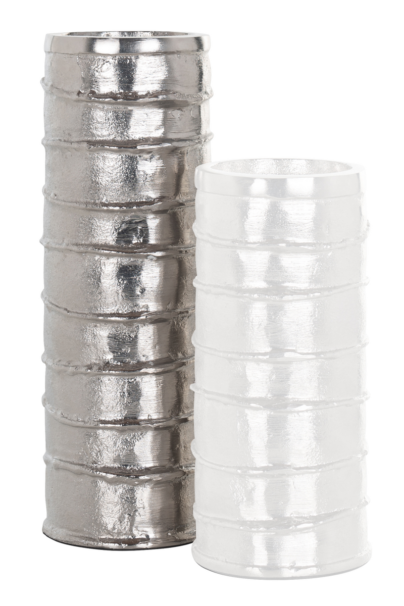 Cylindrical Silver Candle Holder | OROA Linde | Oroatrade.com