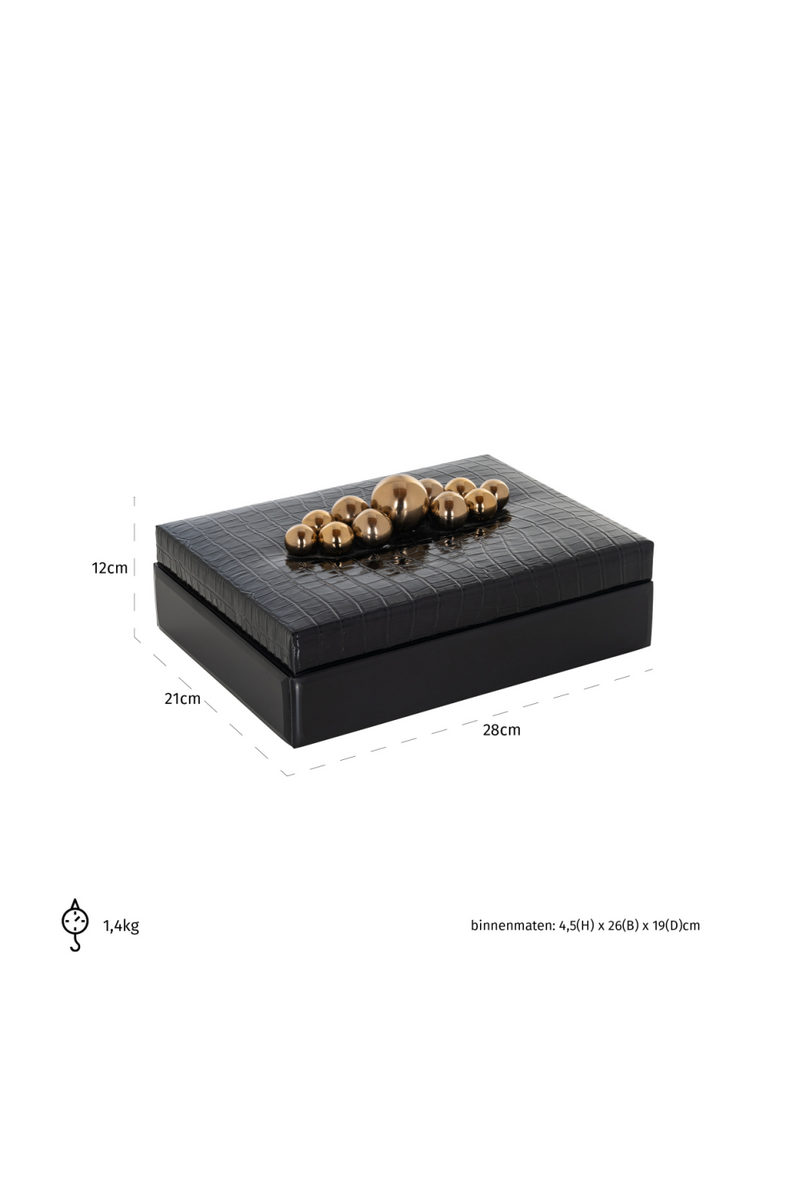Rectangular Black Storage Box | OROA Nina | Oroatrade