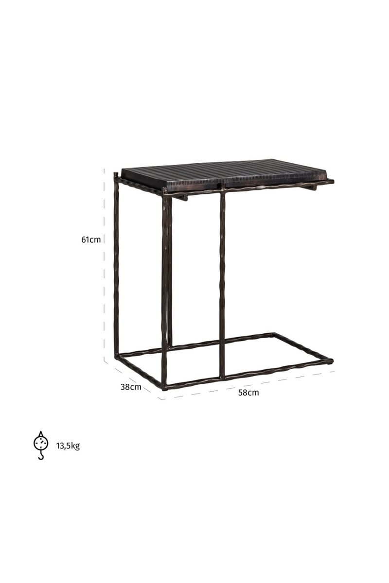 Black Aluminum Sofa Table | OROA Ventana | Oroatrade.com